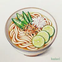 かつお節オクラすだちおろしうどん (並盛)