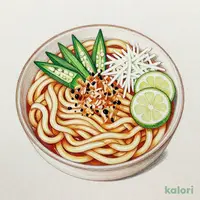 かつお節オクラすだちおろしうどん (大盛)