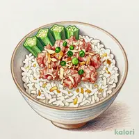 かつお節オクラまぐろたたき丼 (小盛)