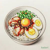 Soft-Boiled Egg and Chili Onion Oyakodon (Chicken and Egg Rice Bowl), Large