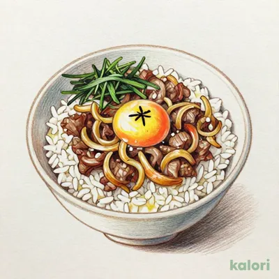 Soft-Boiled Egg and Beef Sukiyaki Rice Bowl, Regular