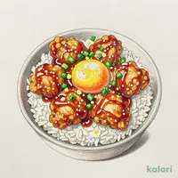 とろたま鶏から丼 (小盛)