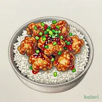 Spicy Scallion Fried Chicken Rice Bowl, Large