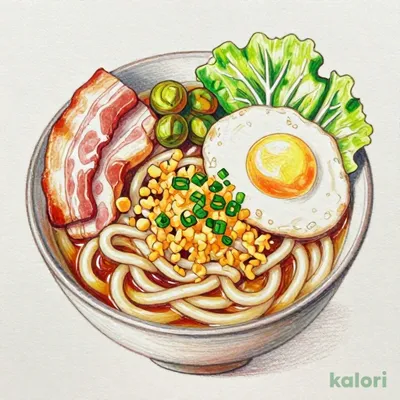 Haikara Udon with Bacon and Egg, Regular