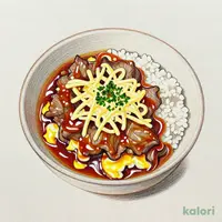 チーズ牛とじ丼 (並盛)
