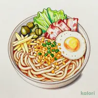 冷やしはいからうどん
ベーコンエッグ (小盛)