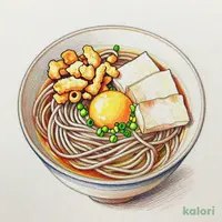 月見そば (大盛)