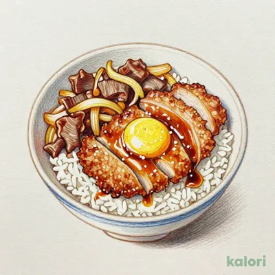 Beef and Pork Cutlet Rice Bowl, Regular