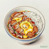 牛あいがけカツ丼 (大盛)