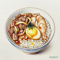 牛あいがけ親子丼 (並盛)