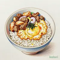 牛あいがけ親子丼 (大盛)