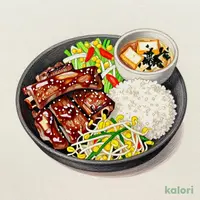 Beef Kalbi Set Meal, Small