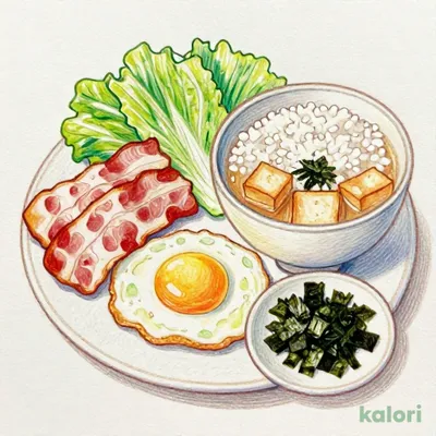 Fried Egg and Bacon Breakfast, Large