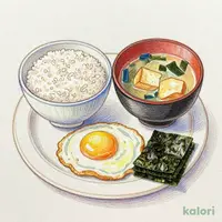 目玉焼き朝食 (小盛)