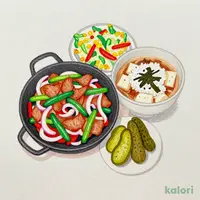 豚しょうが焼き定食 (並盛)