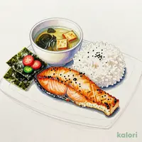 銀鮭朝食 (小盛)