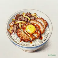 牛あいがけカツ丼 (小盛)