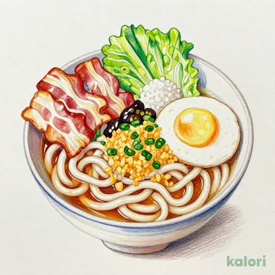 Haikara Udon with Bacon, Egg, and Rice (Mini)