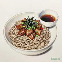 冷やし牛肉つけそば (大盛)