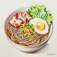はいからそば
ベーコンエッグ (大盛)