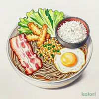 はいからそば
ベーコンエッグ+ごはん(小盛) (小盛)