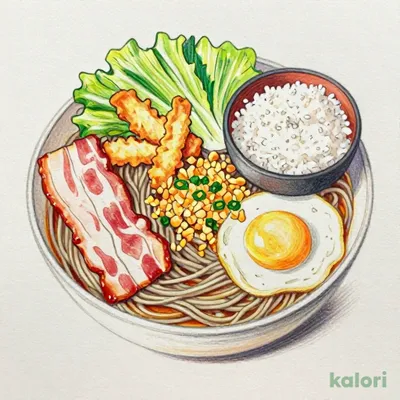 はいからそば
ベーコンエッグ＋ごはん(小盛) (小盛)