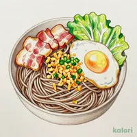 Chilled Haikara Soba with Bacon & Egg (Large)