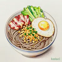冷やしはいからそば
ベーコンエッグ+ごはん(小盛) (大盛)