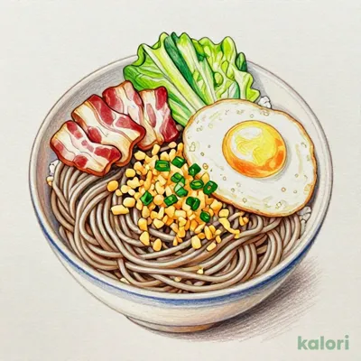 冷やしはいからそば
ベーコンエッグ＋ごはん(小盛) (大盛)