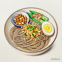 鶏そぼろ
まぜのっけそば朝食 (大盛)