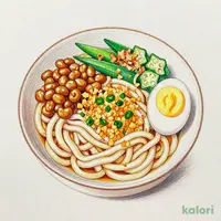 Minced Chicken & Topping Udon Breakfast Set (Large)