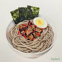 月見温たま旨辛牛肉つけそば (大盛)