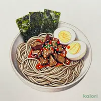 月見温たま旨辛牛肉つけそば (特盛)