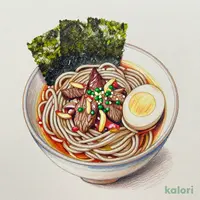 月見温たま牛肉つけそば (特盛)