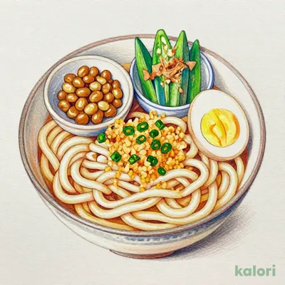 鶏そぼろ
まぜのっけうどん朝食