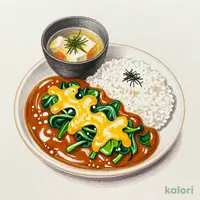 ほうれん草チーズカレーライス