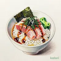天然カジキ鮪の胡麻和え出汁茶漬け