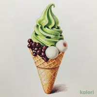 抹茶白玉あずき