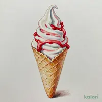 いちごミルクソフトクリーム（コーン）
