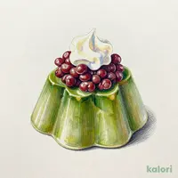 ランチセットデザート：抹茶ゼリー