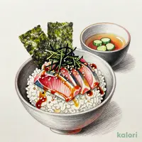 天然カジキ鮪の胡麻和え出汁茶漬け（ほうじ茶）