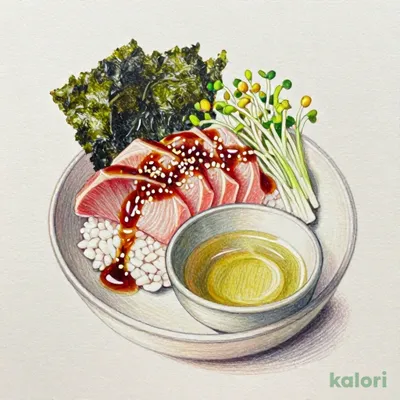 天然カジキ鮪の胡麻和え出汁茶漬け（煎茶）