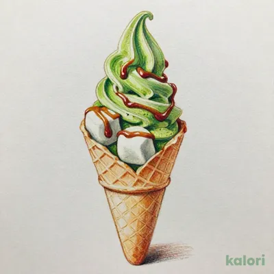 抹茶わらび餅ソフトクリーム（カップ）