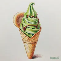 抹茶わらび餅ソフトクリーム（関空）