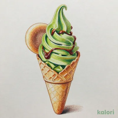 抹茶わらび餅ソフトクリーム（関空）