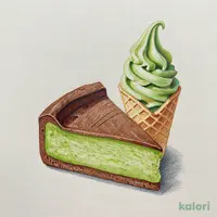 抹茶ガトーショコラソフトクリーム（コーン）
