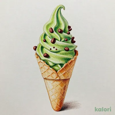 抹茶チョコクランチソフトクリーム（コーン）
