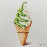 抹茶ミックスソフトクリーム（コーン）