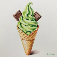 抹茶生チョコレートソフトクリーム（コーン）