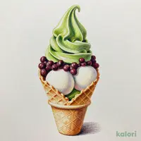 抹茶白玉あずきソフトクリーム（カップ）